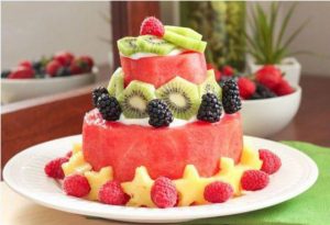 cách làm bánh kem dưa hấu