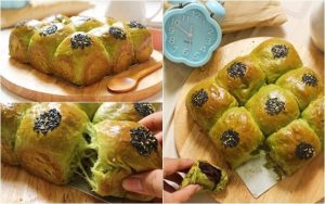 học cách làm bánh mì trà xanh